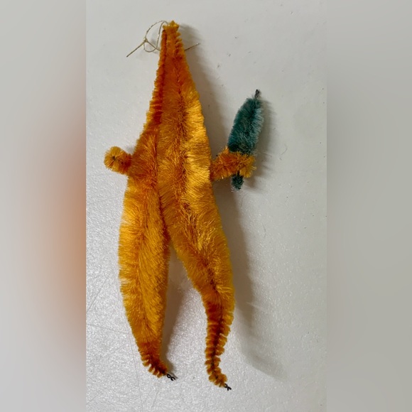 1940s Post WWII Antique Chenille Santa Claus Wire Brush Tree Ornament - Picture 8 of 8